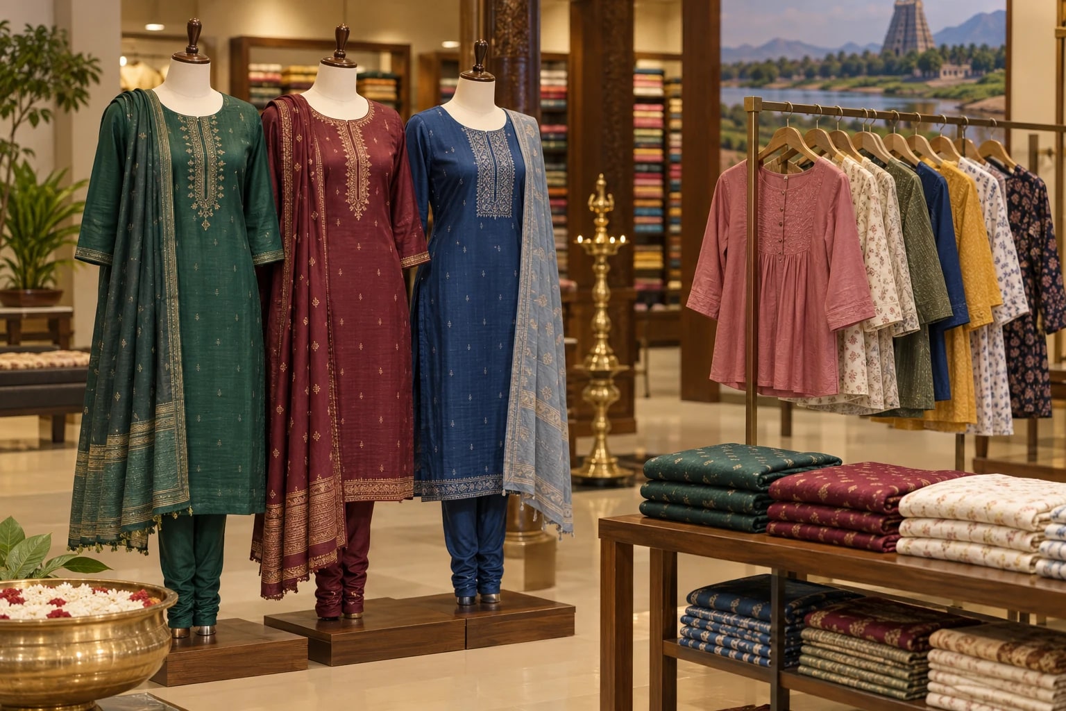 Chudidars & tops wholesale collection — illustrative image